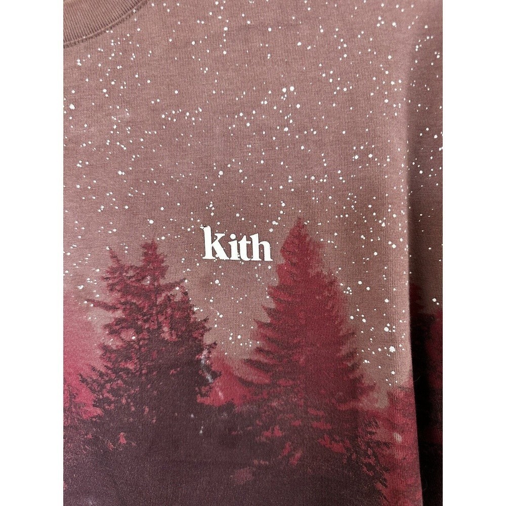 Kith T Shirt Horses Mountains Burgundy Red 100% Cotton Rare Size Men’s M Graphic - Picture 3 of 9